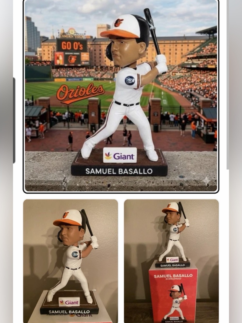 *New* 2026 Baltimore Orioles Samuel Basallo stadium giveaway bobblehead
